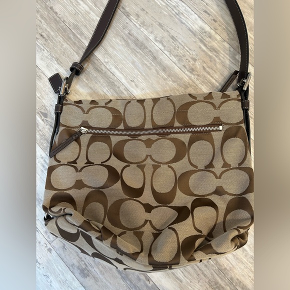 COACH Signature C Monogram Crossbody Brown & Tan Shoulder Bag - Picture 4 of 13